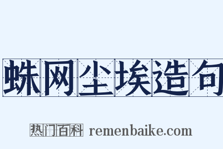 蛛网尘埃造句是什么意思的图片